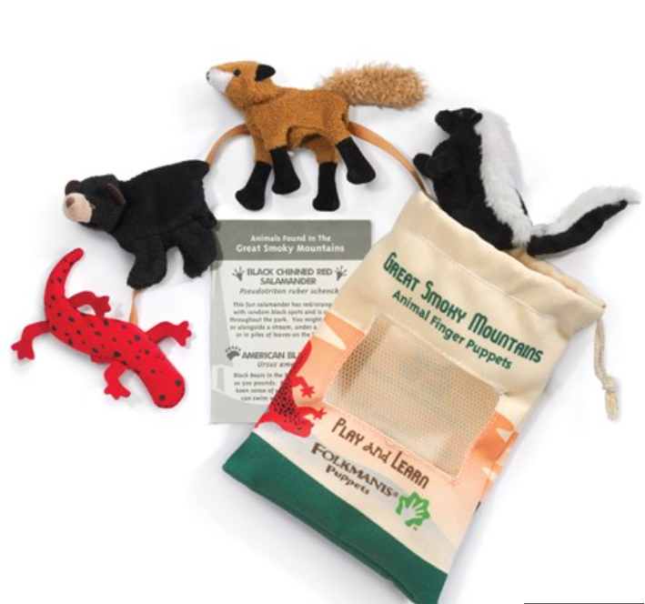 Curated Folkmanis® Puppet Gift Box | Great Smoky Mountain Set | Christmas Gift Box for Kids (Ages 3+): Holiday Surprise Set (Copy) (Copy)