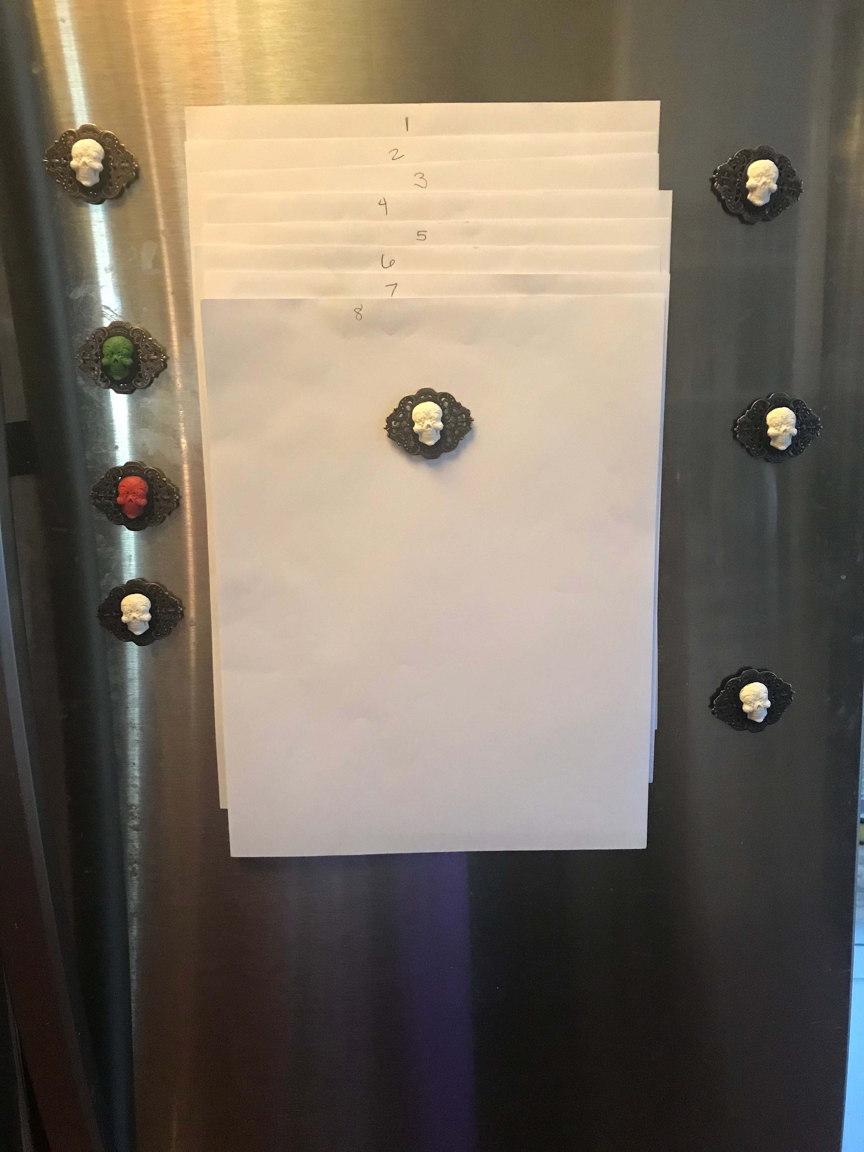 Magnet | Cameo Filigree | Sugar Skull - White