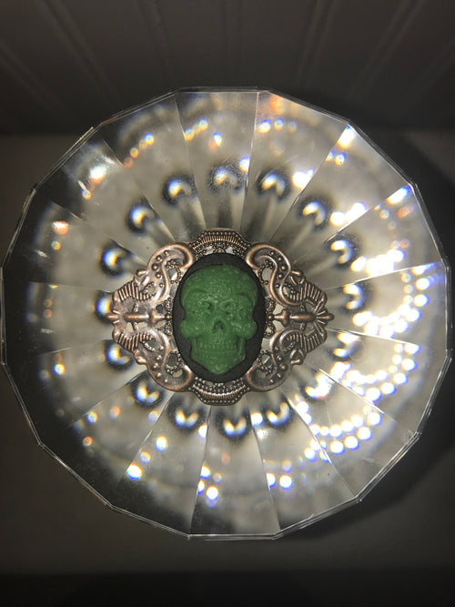 Magnet | Cameo Filigree | Sugar Skull - Green